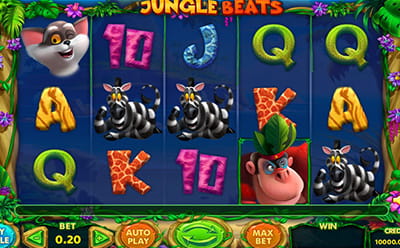 El juego de tragamonedas Jungle Beats en el casino en línea argentino PlayAmo