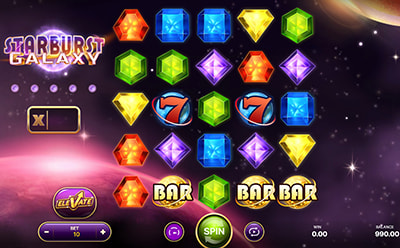 El juego de slot Starburst Galaxy en el casino online argentino 1xbet.