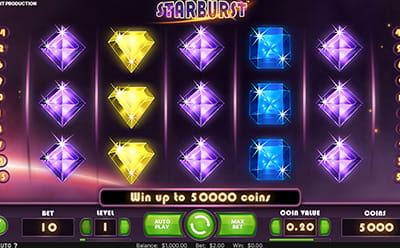 El juego de tragamonedas Starburst en el casino online argentino 22bet