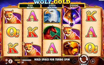 El juego de tragamonedas Wolf Golf en el casino en línea argentino BetWarrior